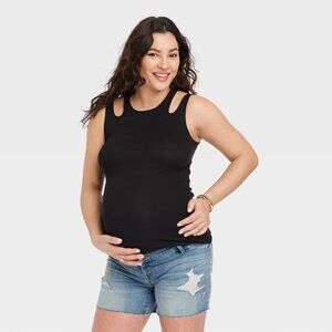 S Cut Out Maternity Tank Top